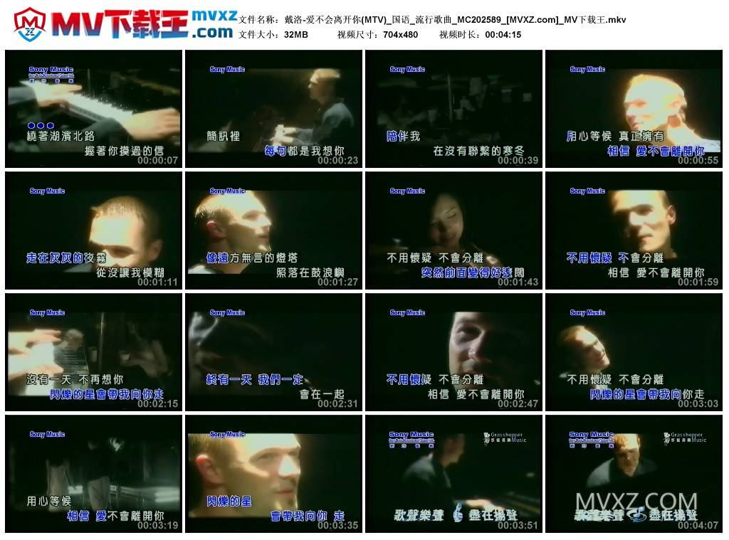 戴洛-爱不会离开你(MTV)_国语_流行歌曲_MC202589